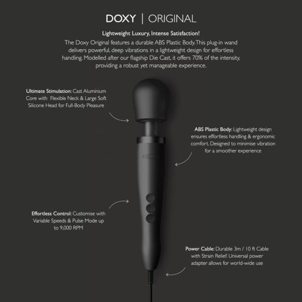 Doxy - Original Massager, Musta - Image 4