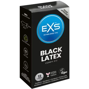EXS - Black Mustat Kondomit 12 Kpl