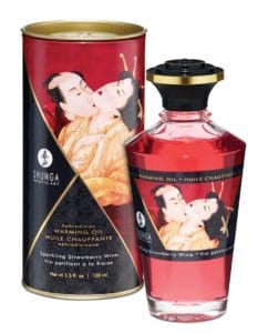 Shunga - Aphrodisiac Lämmittävä Hierontavoide, Mansikka