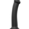 Dual Density Silicone Bendable Dildo, Musta & L-koko