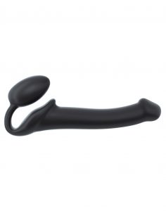 Silicone Bendable Strap-On, Musta & M-koko