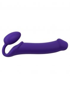 Silicone Bendable Strap-On, Lila & XL-koko