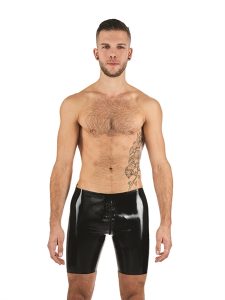 Mister B - Rubber Shorts Musta-Keltainen