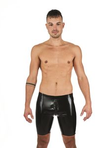 Mister B - Rubber Shorts Musta-Valkoinen