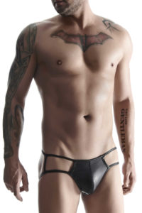 RFP - Wetlook-Bikerhousut, Musta