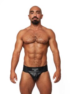 Mister B - Premium Jockstrap Black, Nahkaa