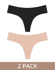 Bye Bra - Invisible Thongs (Nude & Black)