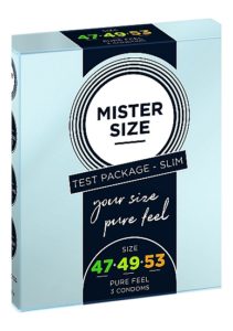 Mister Size - Pure Feel Kondomi Testipakkaus Koot 47,49,53