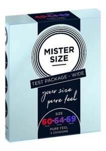 Mister Size - Pure Feel Kondomi Testipakkaus Koot 60,64,69