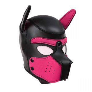 Neoprene Puppy Hood, Musta-Pinkki