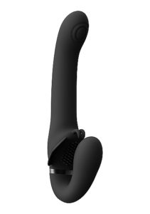 Vive - Satu Pulse-Wave & Vibrating Strapless Strapon, Musta