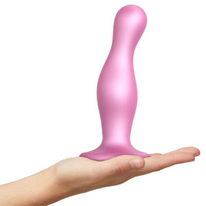 Strap-On-Me - Curvy Dildo Plug, Metallinhohtopinkki