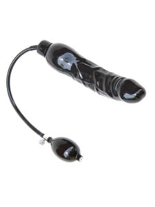 Solid Inflatable Pumpattava Dildo, Musta