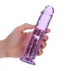 Realrock - 7" Crystal Clear Tekopenis, Violetti - Image 3