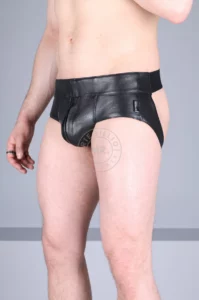 MR. Riegillio - Jockstrap Nahkaa, Musta