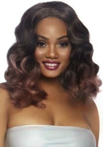 Leg Avenue - Curly Ombre Long Bob, Mauve