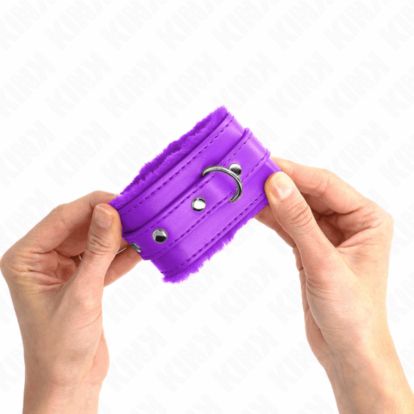 Kink - Keinonahkaiset Käsikahleet, Violetti - Image 4