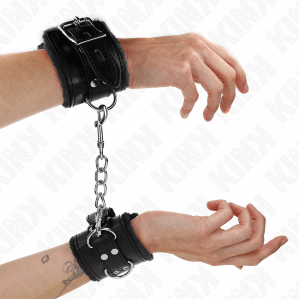 Kink - Keinonahkaiset Käsikahleet Karvapehmusteella - Image 2