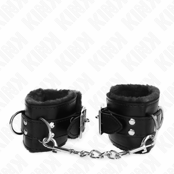 Kink - Keinonahkaiset Käsikahleet Karvapehmusteella