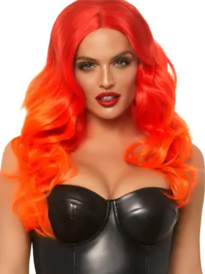 Leg Avenue - Ombre Long Wavy Wig, Orange