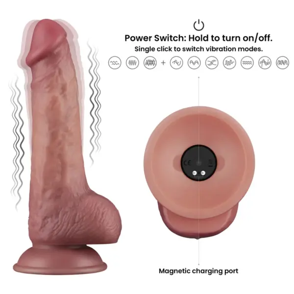 LoveToy - Power Cock Dildo Vibraattorilla, 21,5 cm - Image 8