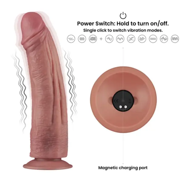 LoveToy - Power Cock Dildo Vibraattorilla, 26,5 cm - Image 11