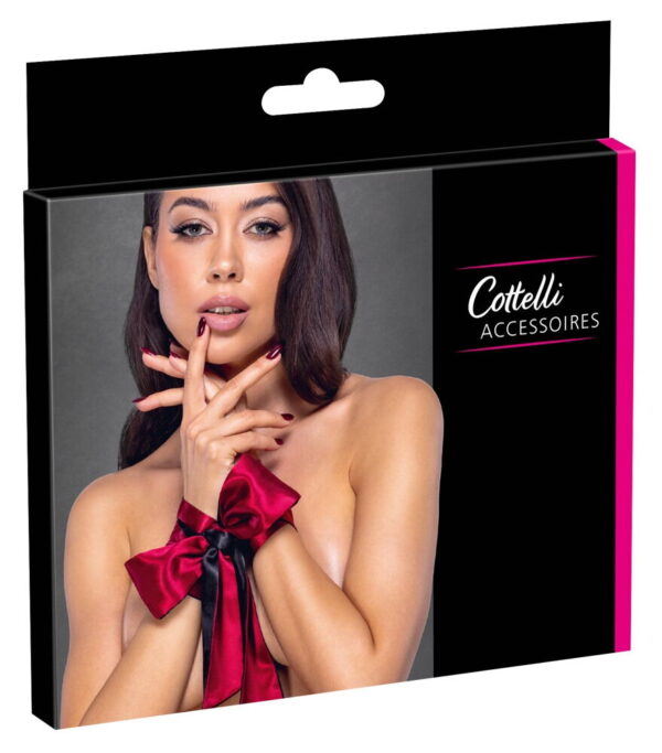 Cottelli Accessoires - Satiininauha, Musta/Punainen - Image 5