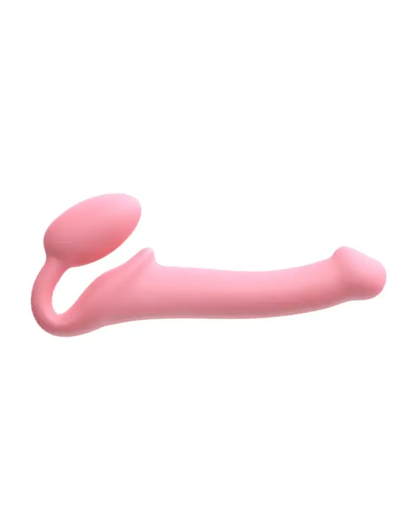 Silicone Bendable Strap-On, Vaaleanpunainen & L-koko