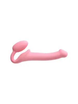 Silicone Bendable Strap-On, Vaaleanpunainen & S-koko