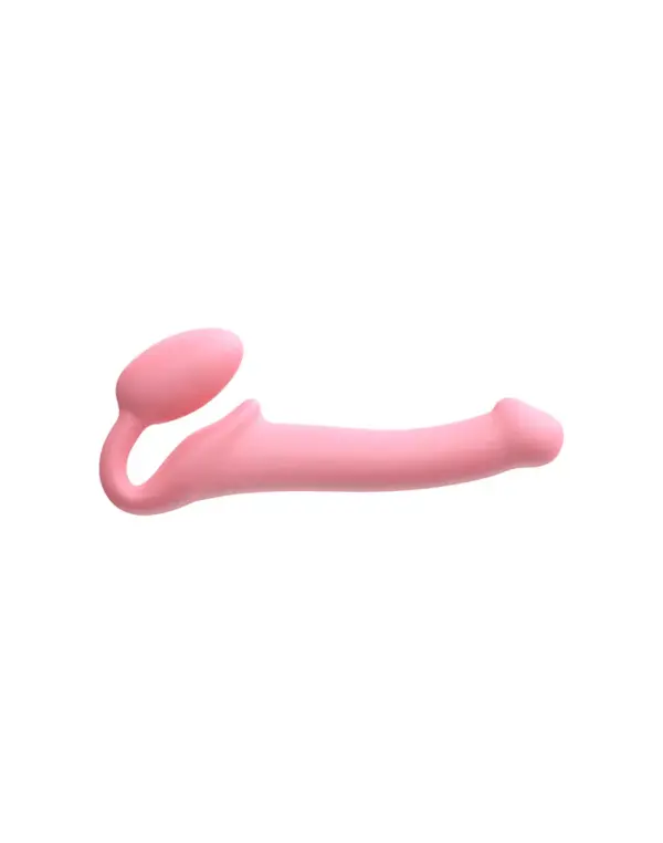 Silicone Bendable Strap-On, Vaaleanpunainen & S-koko
