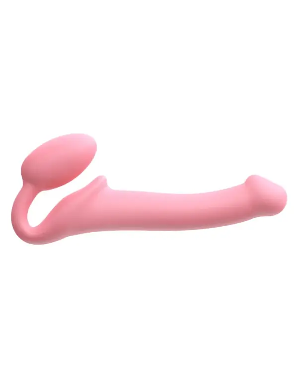 Silicone Bendable Strap-On, Vaaleanpunainen & XL-koko