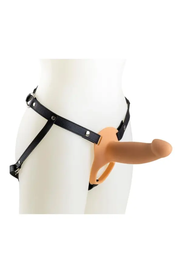 H3 Strap-On Valjaat Ontolla Dildolla, Vaalea - Image 2