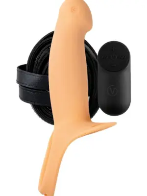 H3 Strap-On Valjaat Ontolla Dildolla, Vaalea