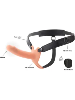 Inferno - Hollow Penis Strapon Vibrating 16 cm, eri värejä