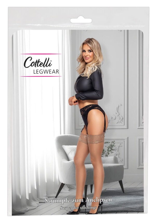 Cottelli Legwear - Nudet Sukat Pitsireunalla - Image 5