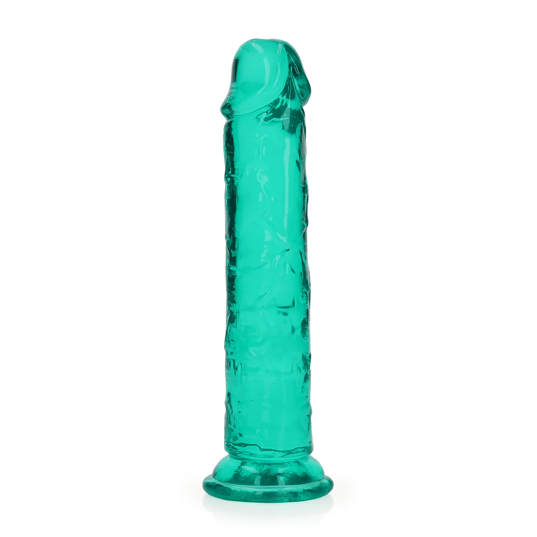 Realrock - 8" Crystal Clear Tekopenis, Turkoosi
