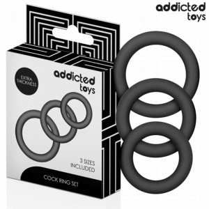 Addicted Toys - Penisrenkaat 3 Kpl, Silikonia