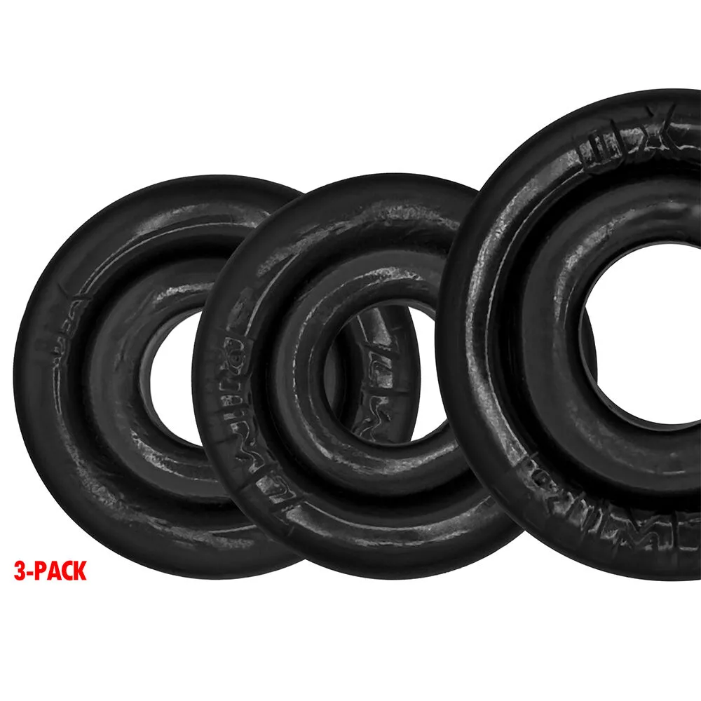 Oxballs - Rimringz Penisrenkaat 3-pack, Musta - Image 5