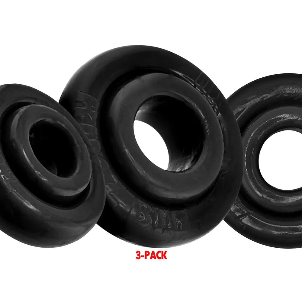 Oxballs - Rimringz Penisrenkaat 3-pack, Musta - Image 3