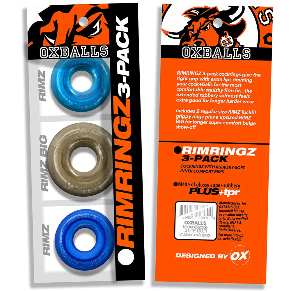 Oxballs - Rimringz Penisrenkaat 3-pack, Cool Blues - Image 2