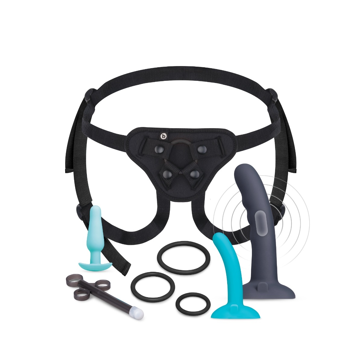 b-Vibe - Strap-It-On Anal Starter Valmis Tuotesetti
