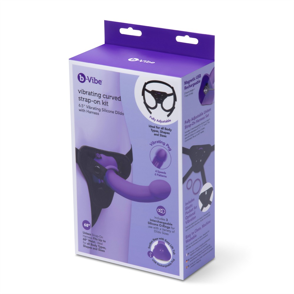 b-Vibe - Vibrating Curved Strap-On Kit - Image 2