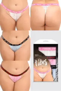 Vibes - Tasty Stringit 3 Kpl, Plus Size