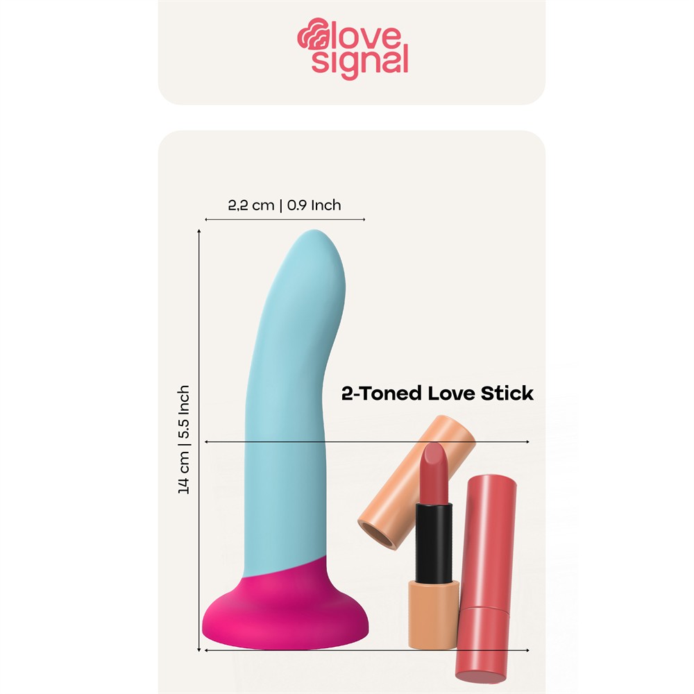Love Signal - 2-Toned Love Stick Silikonidildo, S-Koko - Image 4