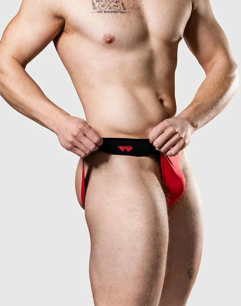 MM - Käännettävä Jockstrap, Musta-Punainen - Image 6
