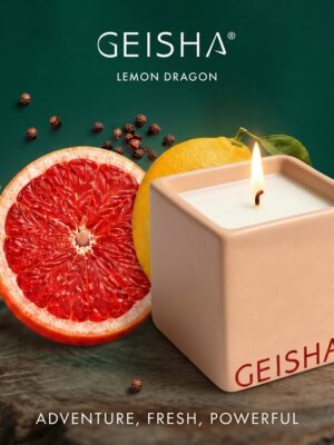 Geisha - Sensual Hierontaöljykynttilä, Lemon Dragon